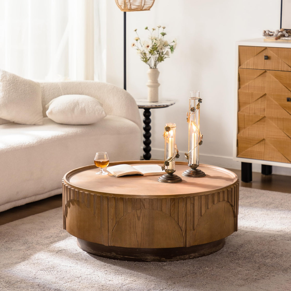 Modern Coffee Table with Sculptural Design