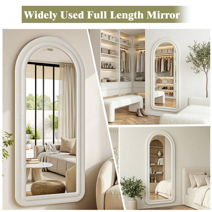 Full-Length Floor Mirror – Soft Flannel Frame