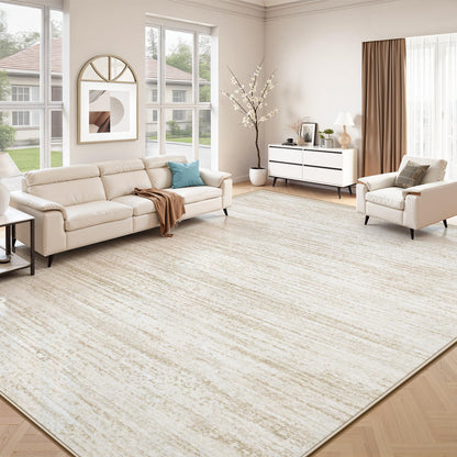 Washable Area Rug with Modern Printed Design