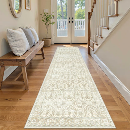 Washable Area Rug with Non Slip Backing
