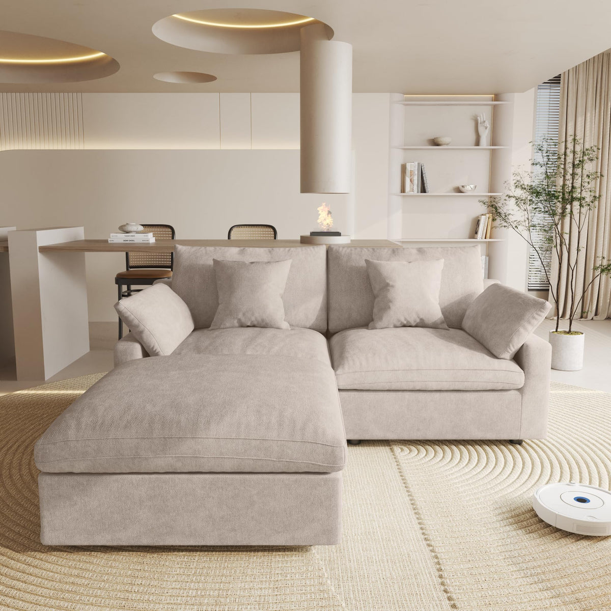 Linen Modular Sectional Sofa – Cloud Comfort Design