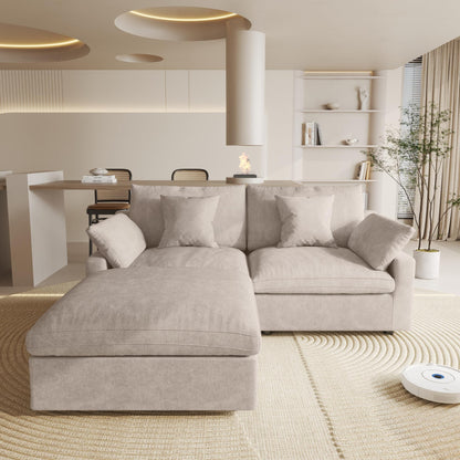 Linen Modular Sectional Sofa – Cloud Comfort Design