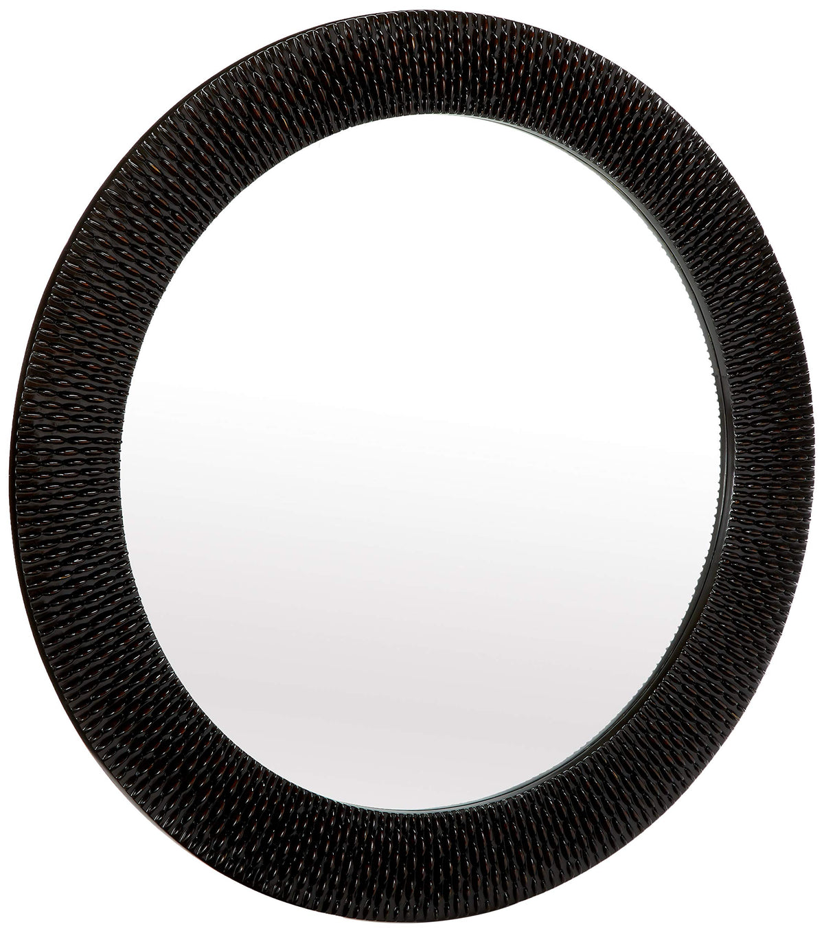 Bergman Wall Mirror – Black with Antique Copper