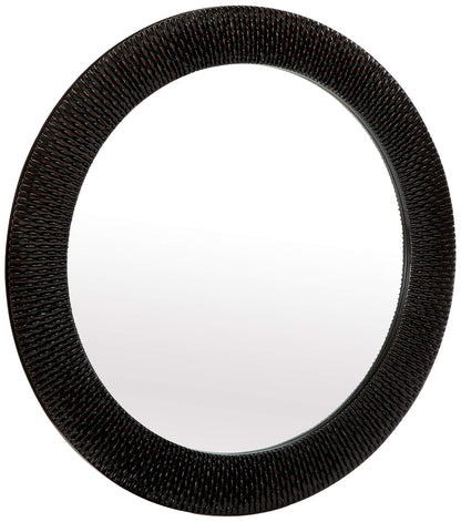 Bergman Wall Mirror – Black with Antique Copper