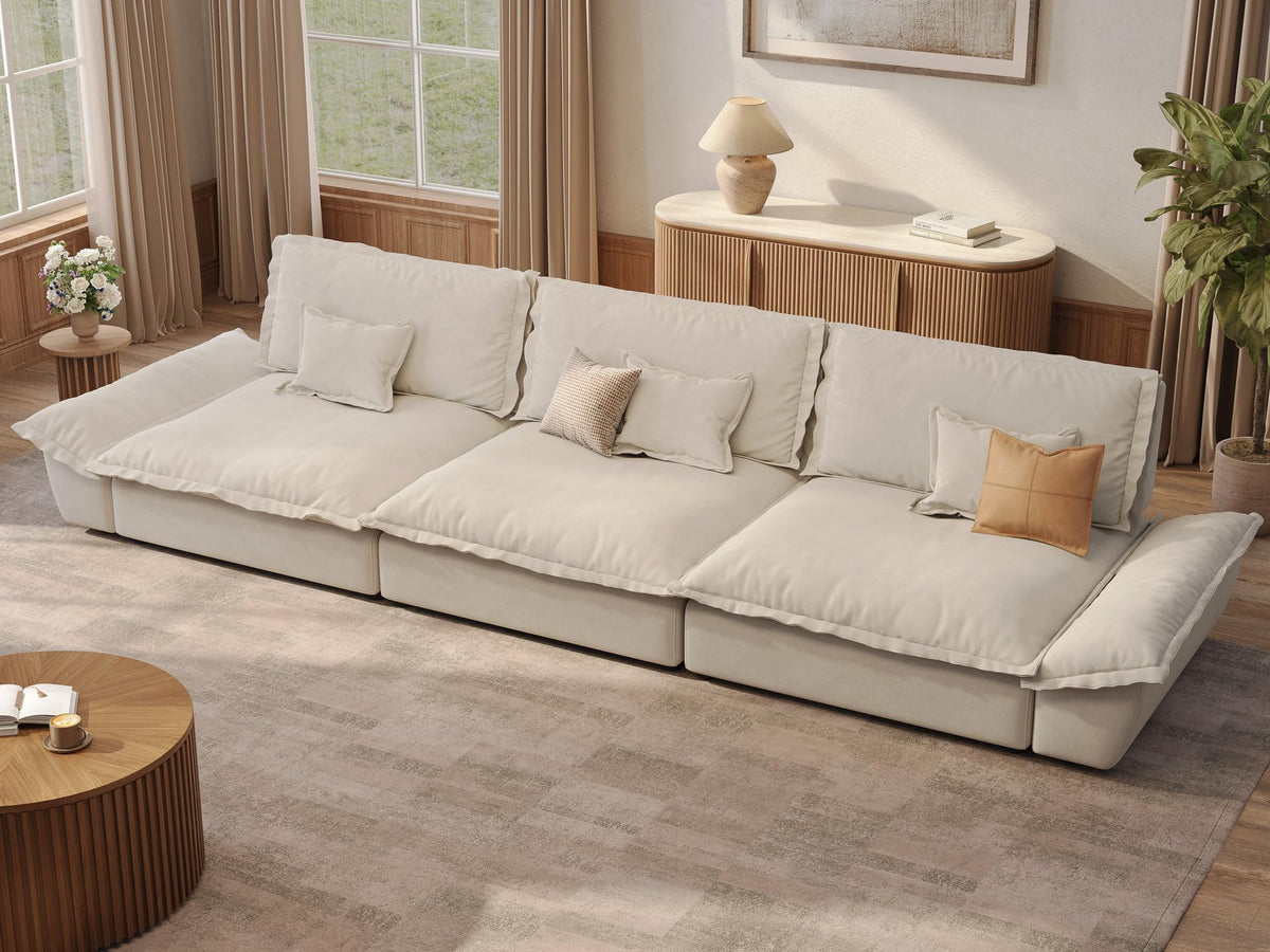 Oversized Modular Sectional Sofa – Deep Seat Design