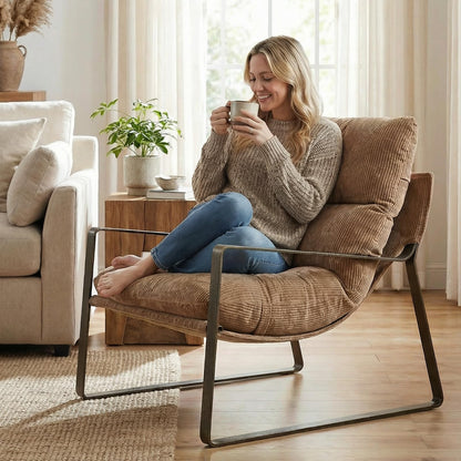 Modern Accent Armchair – Sculpted Lounge Design