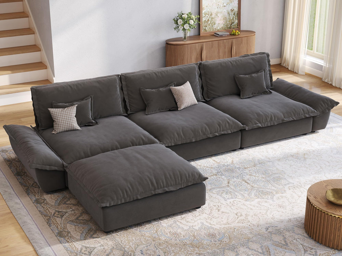 Oversized Modular Sectional Sofa – Deep Seat Design