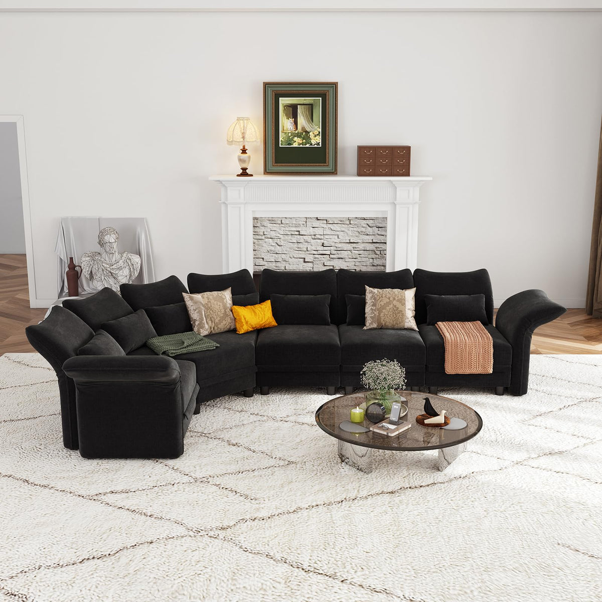 U-Shaped Sectional Sofa – Modern Lounge Design