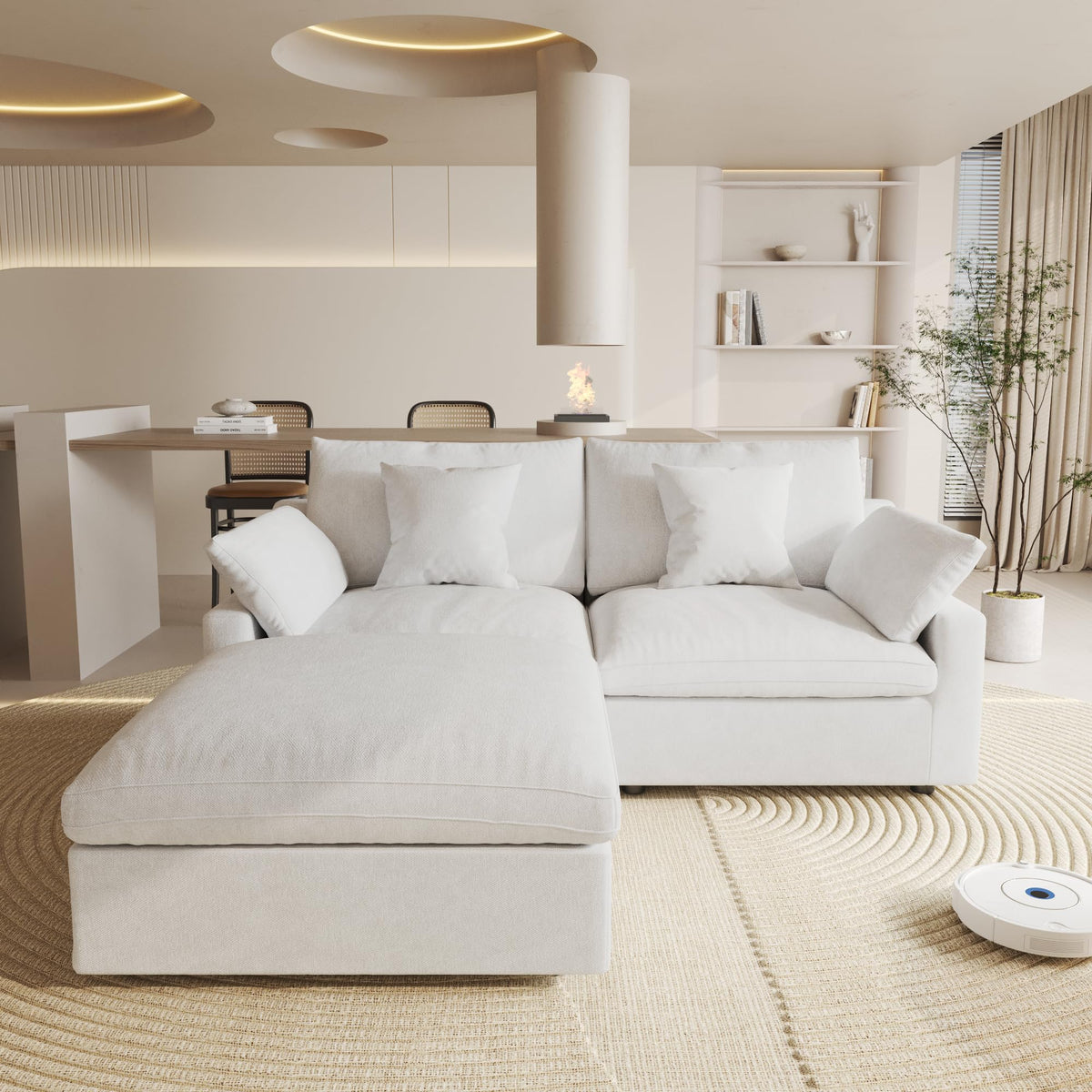 Linen Modular Sectional Sofa – Cloud Comfort Design