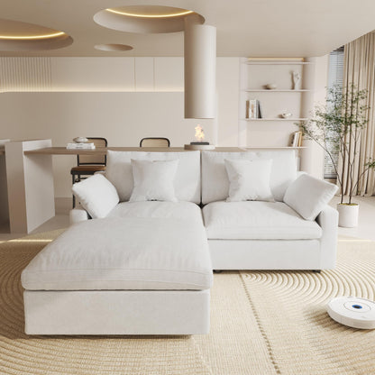 Linen Modular Sectional Sofa – Cloud Comfort Design
