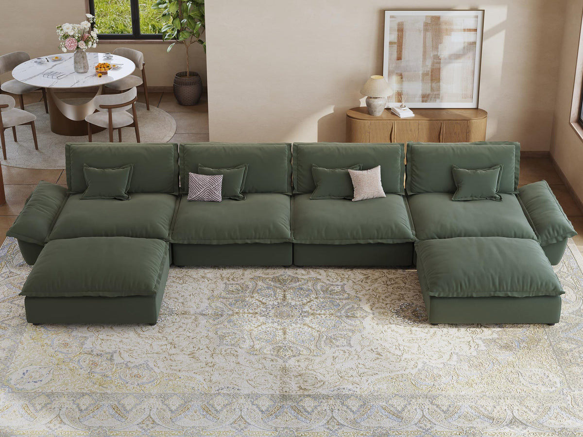 Oversized Modular Sectional Sofa – Deep Seat Design