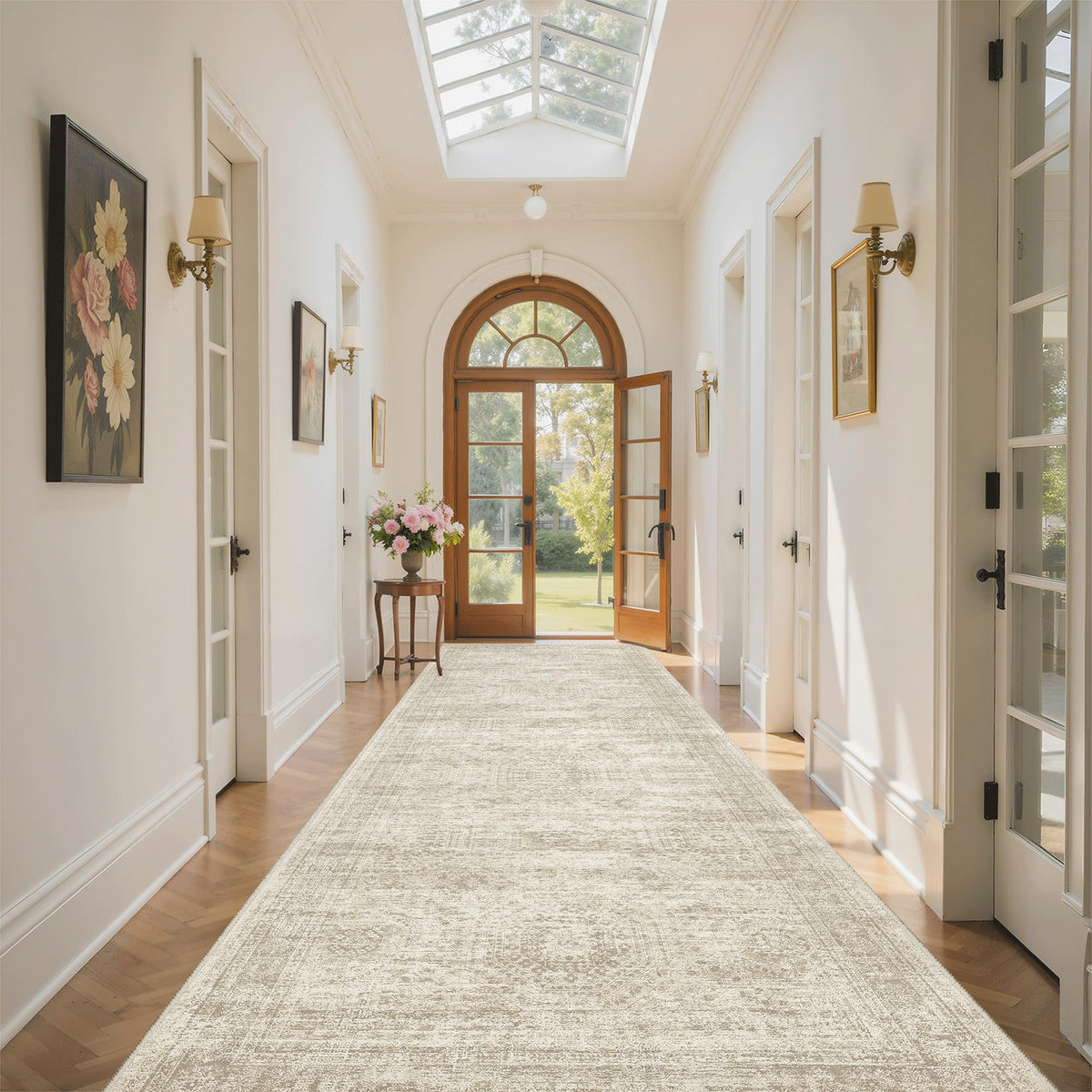 Washable Area Rug with Non Slip Backing