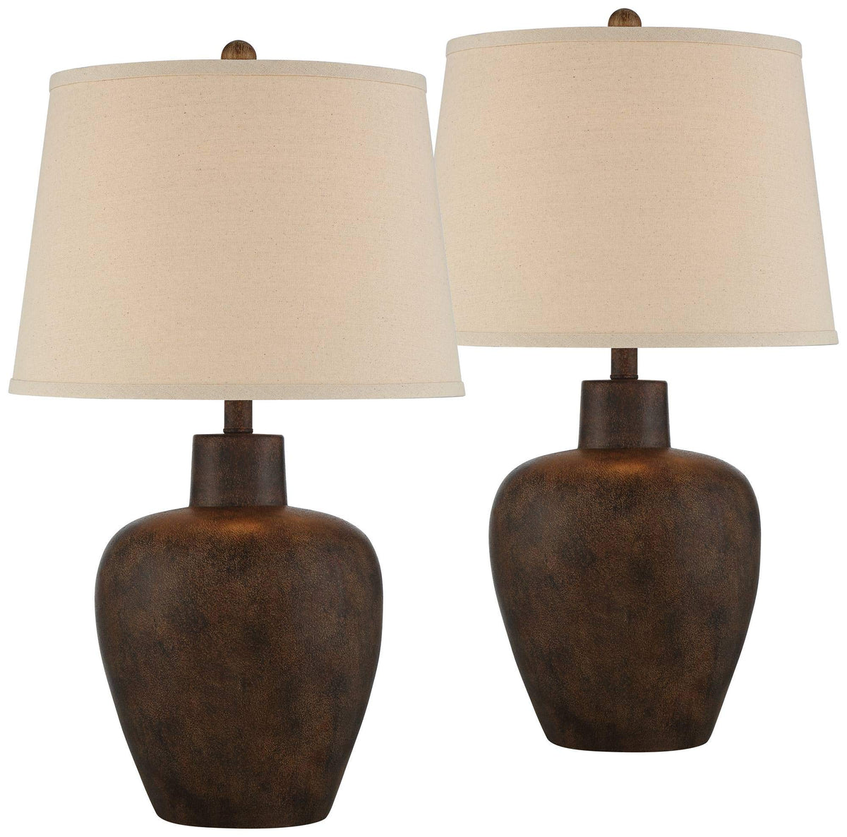 Regency Hill Glenn Southwest Urn Table Lamps Set of 2