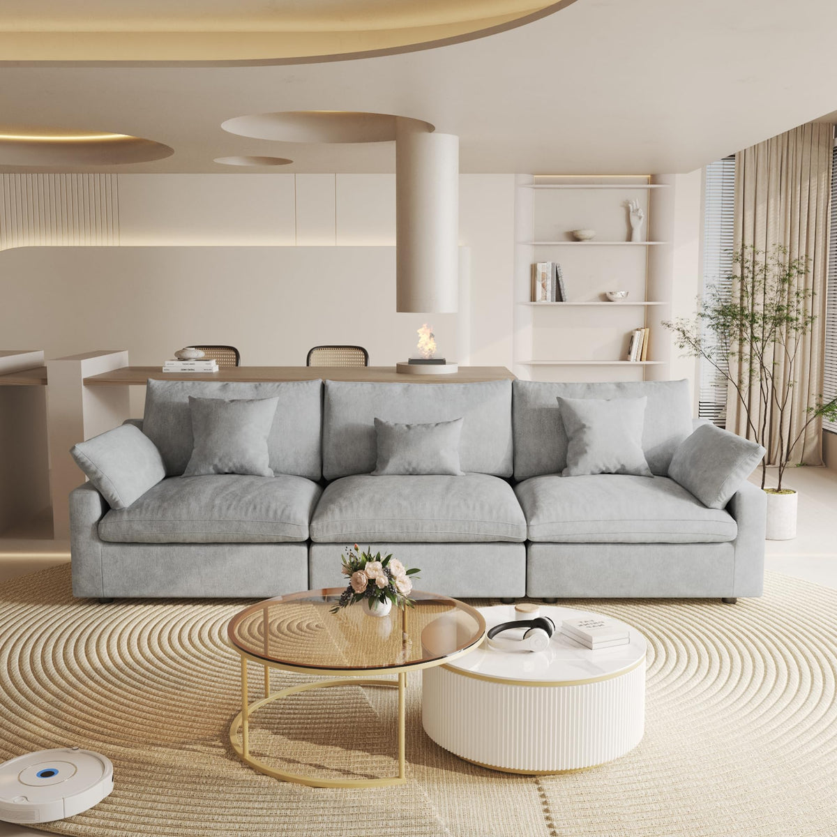Linen Modular Sectional Sofa – Cloud Comfort Design