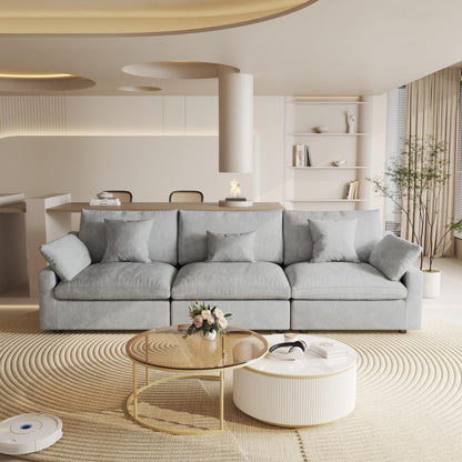Linen Modular Sectional Sofa – Cloud Comfort Design
