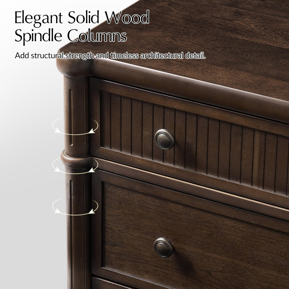 3 Drawer Nightstand with Charging Station