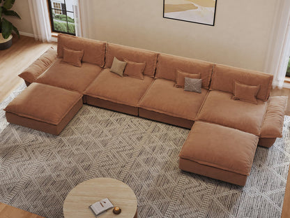 Oversized Modular Sectional Sofa – Deep Seat Design