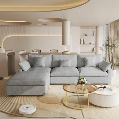 Linen Modular Sectional Sofa – Cloud Comfort Design