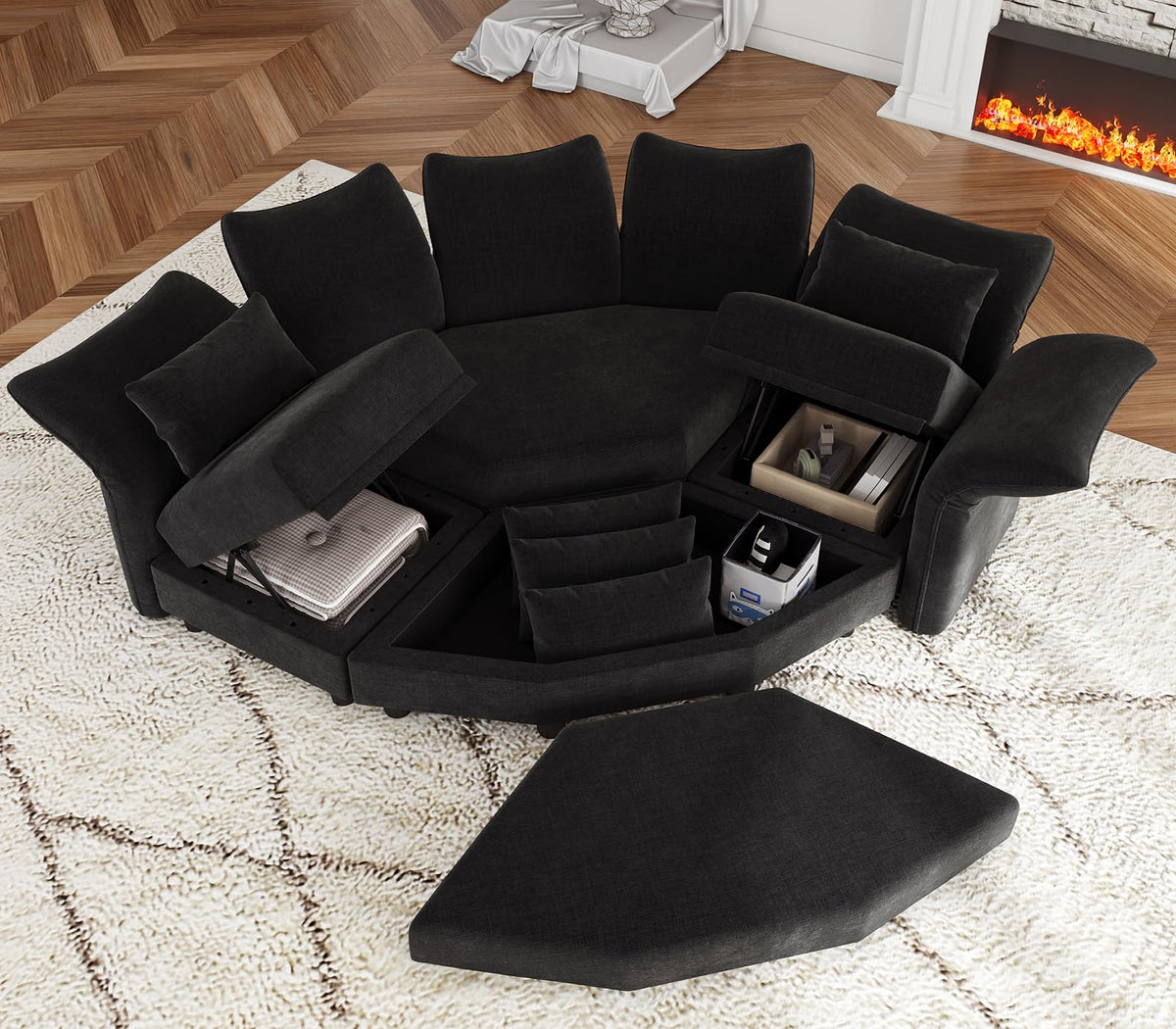 U-Shaped Sectional Sofa – Modern Lounge Design