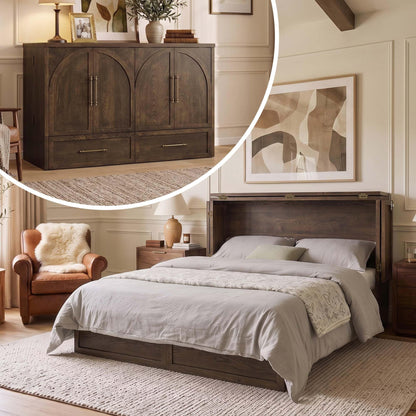 Queen Murphy Bed – Solid Wood Space-Saving Design