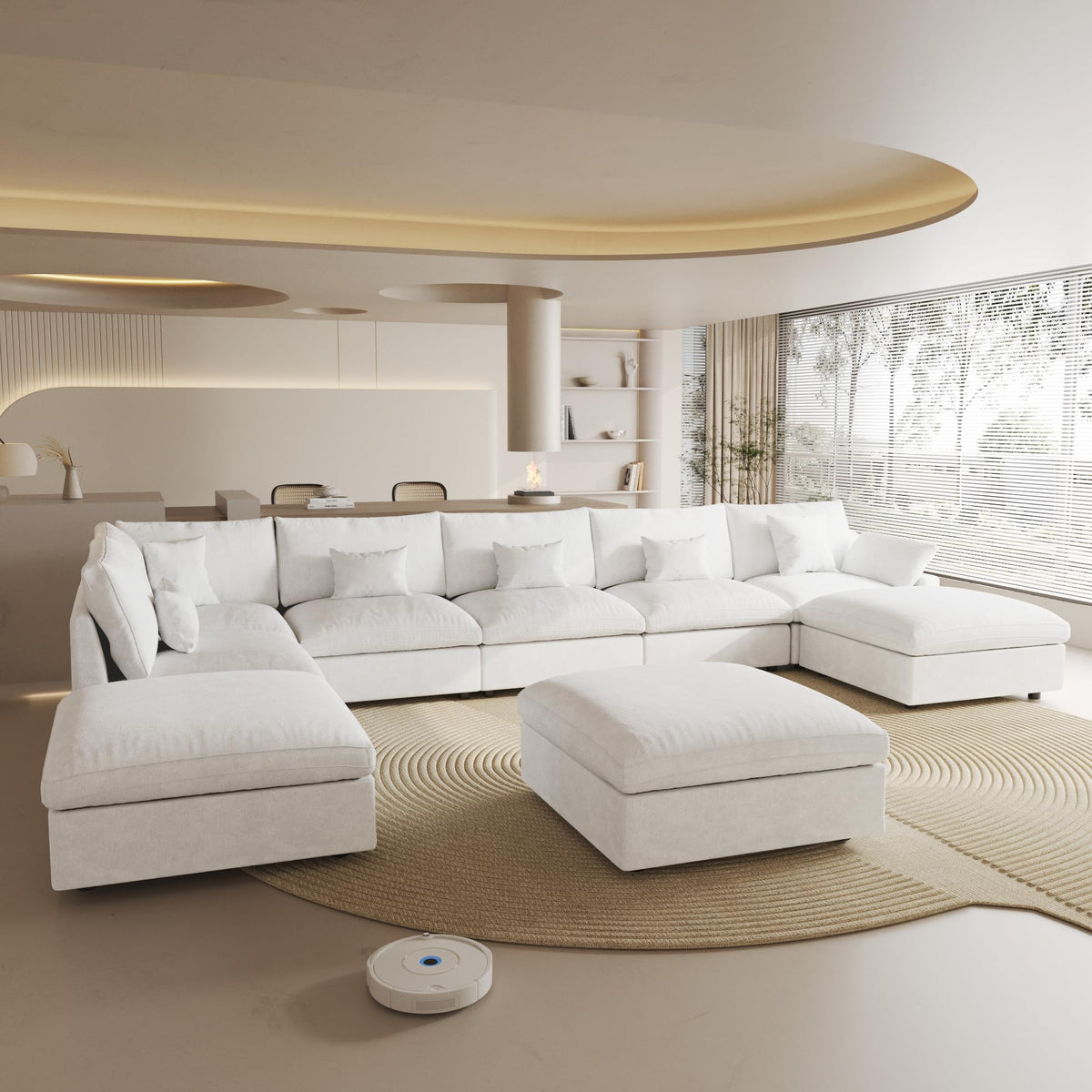 Linen Modular Sectional Sofa – Cloud Comfort Design