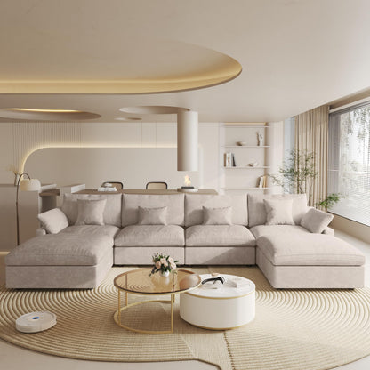 Linen Modular Sectional Sofa – Cloud Comfort Design