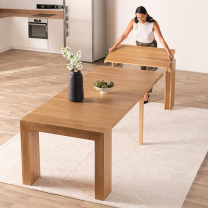 Solid Wood Extendable Dining Table for 2 to 12
