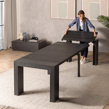 Solid Wood Extendable Dining Table for 2 to 12