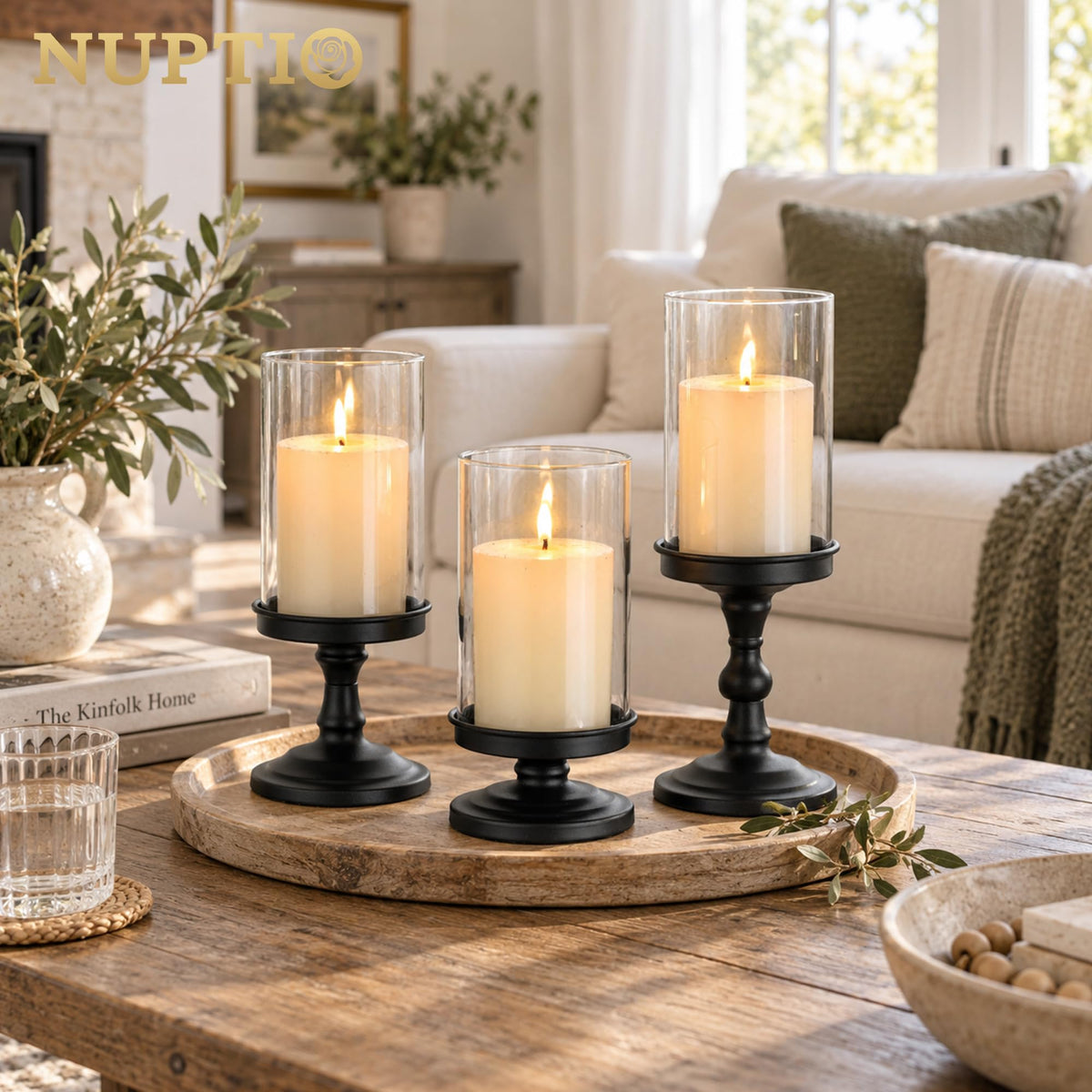 Hurricane Pillar Candle Holder – Centerpiece Stand