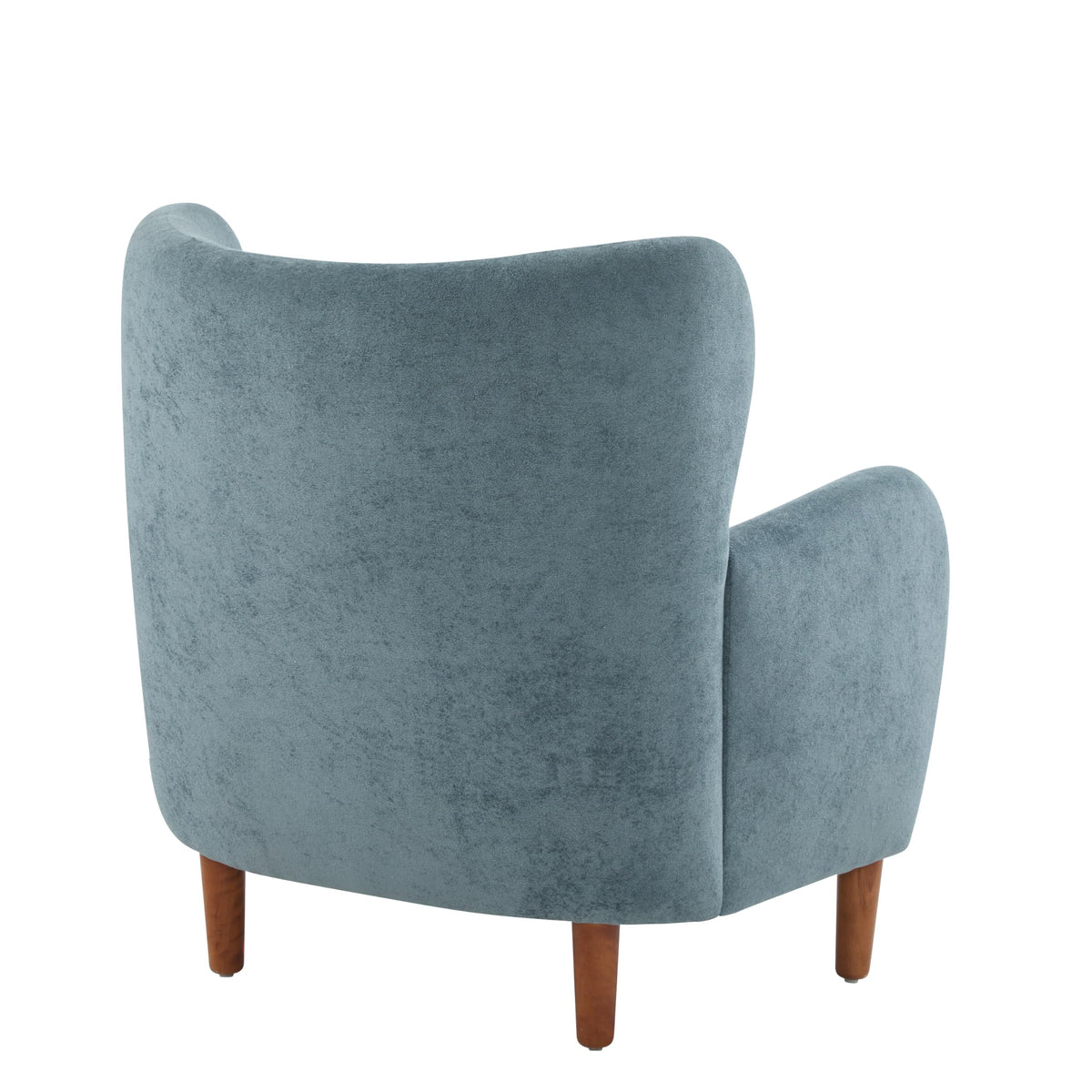 Velvet Wingback Accent Chair – Mid-Century Design