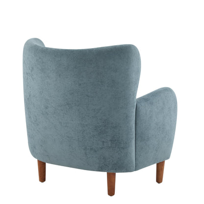 Velvet Wingback Accent Chair – Mid-Century Design