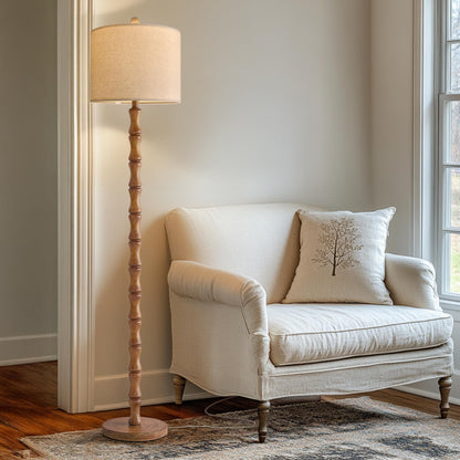 62 Inch Farmhouse Floor Lamp with Rustic Design