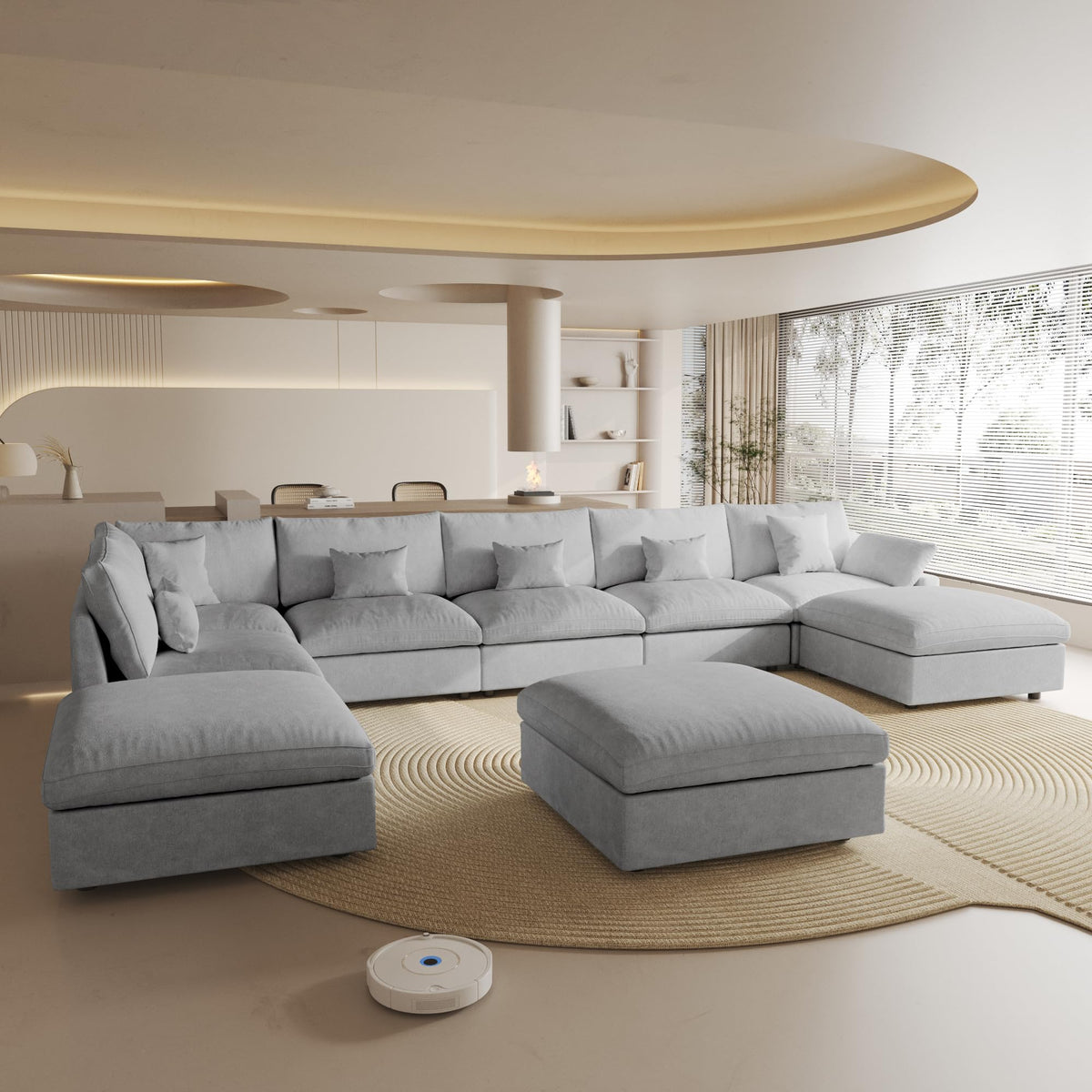Linen Modular Sectional Sofa – Cloud Comfort Design