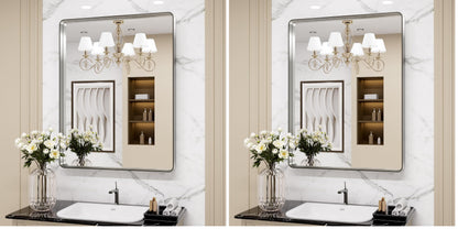 Rounded Rectangle Vanity Mirror – Metal Frame