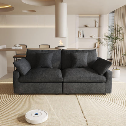 Linen Modular Sectional Sofa – Cloud Comfort Design