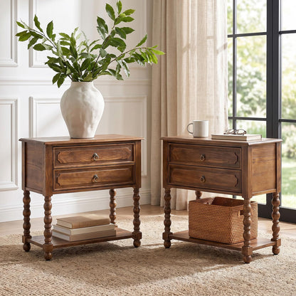 Farmhouse End Table with Charging Station