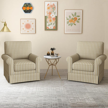 Mid-Century Swivel Barrel Chair – Modern Accent