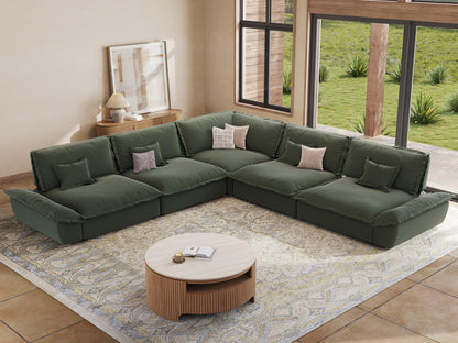 Oversized Modular Sectional Sofa – Deep Seat Design