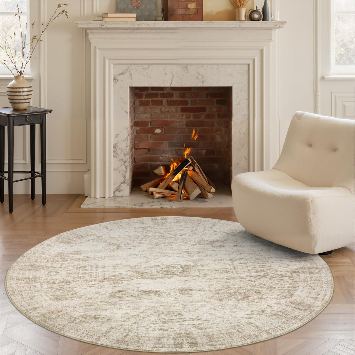 Washable Area Rug with Non Slip Backing