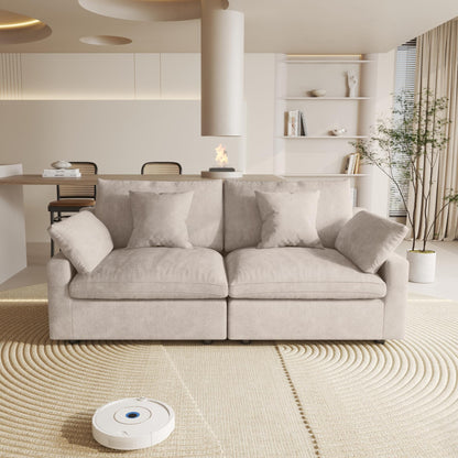 Linen Modular Sectional Sofa – Cloud Comfort Design