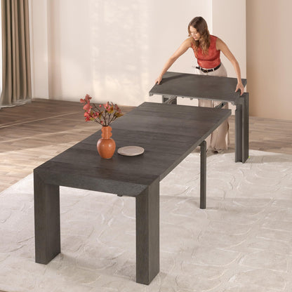 Solid Wood Extendable Dining Table for 2 to 12