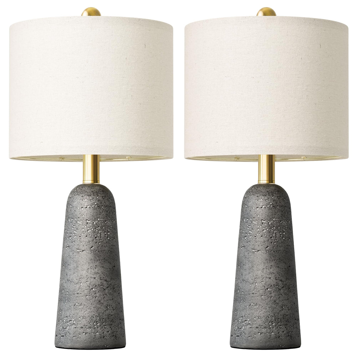 Modern Table Lamps with Sculptural Design Set of 2