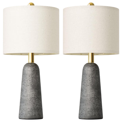 Modern Table Lamps with Sculptural Design Set of 2