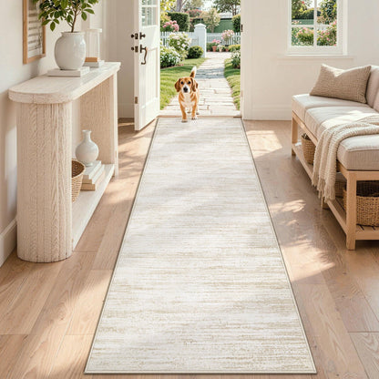 Washable Area Rug with Modern Printed Design