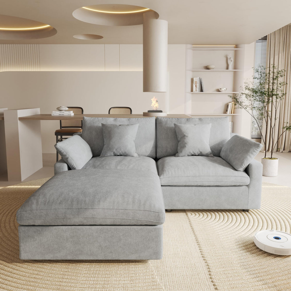 Linen Modular Sectional Sofa – Cloud Comfort Design