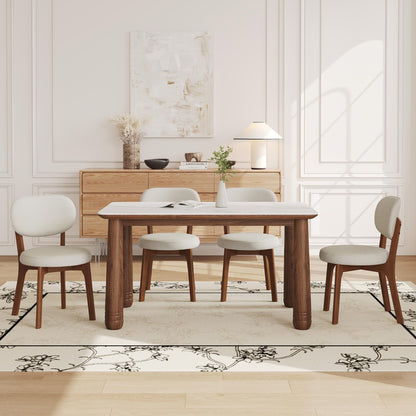 Sintered Stone Dining Table Set for 6