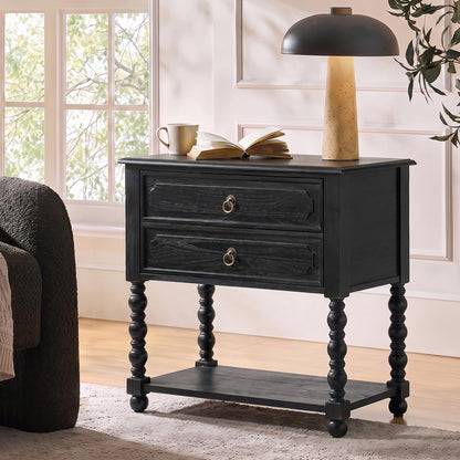 Farmhouse End Table with Charging Station
