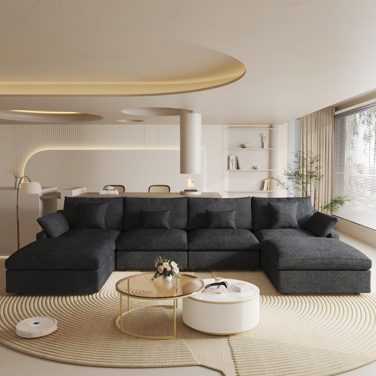 Linen Modular Sectional Sofa – Cloud Comfort Design