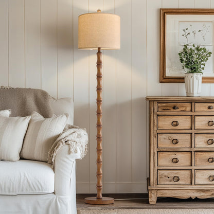 62 Inch Farmhouse Floor Lamp with Rustic Design