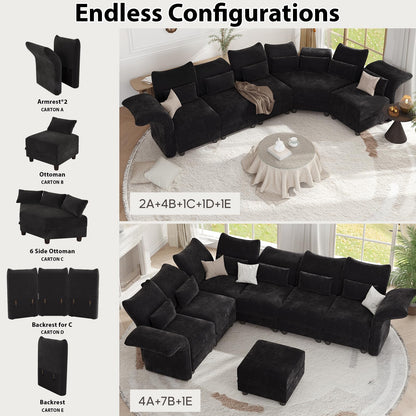 U-Shaped Sectional Sofa – Modern Lounge Design